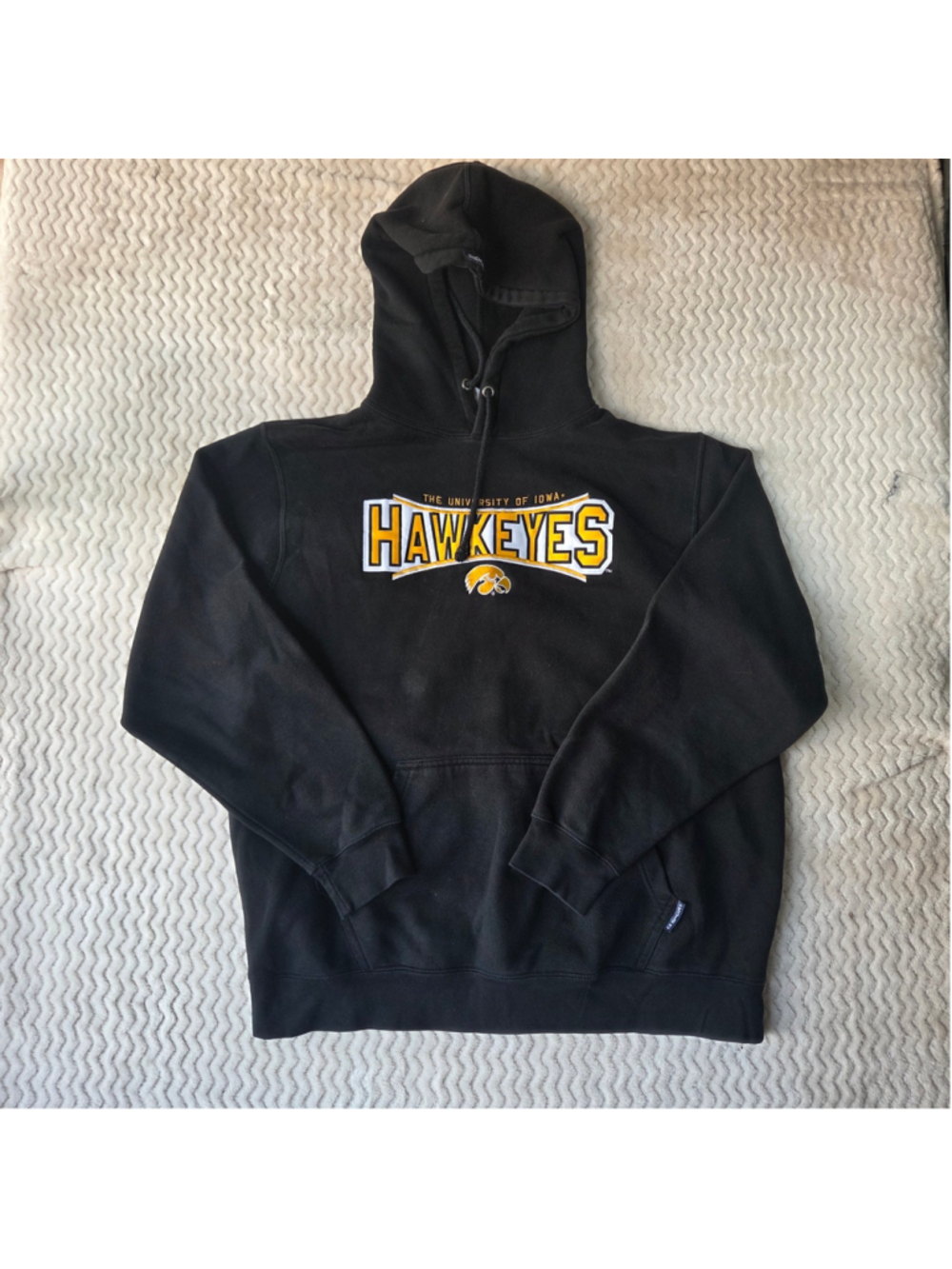 Men's CI Sport University of Iowa Hawkeyes Hoodie Black Yellow Size XL